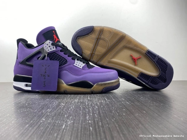 Official Maikesneakers Travis Purple Jordan Family) 766296 4 and LN4 Retro Scott (Friends 0812